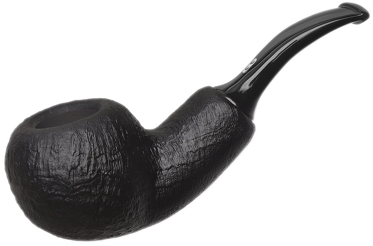 Chacom Black Sandblasted Bent Apple Reverse Calabash