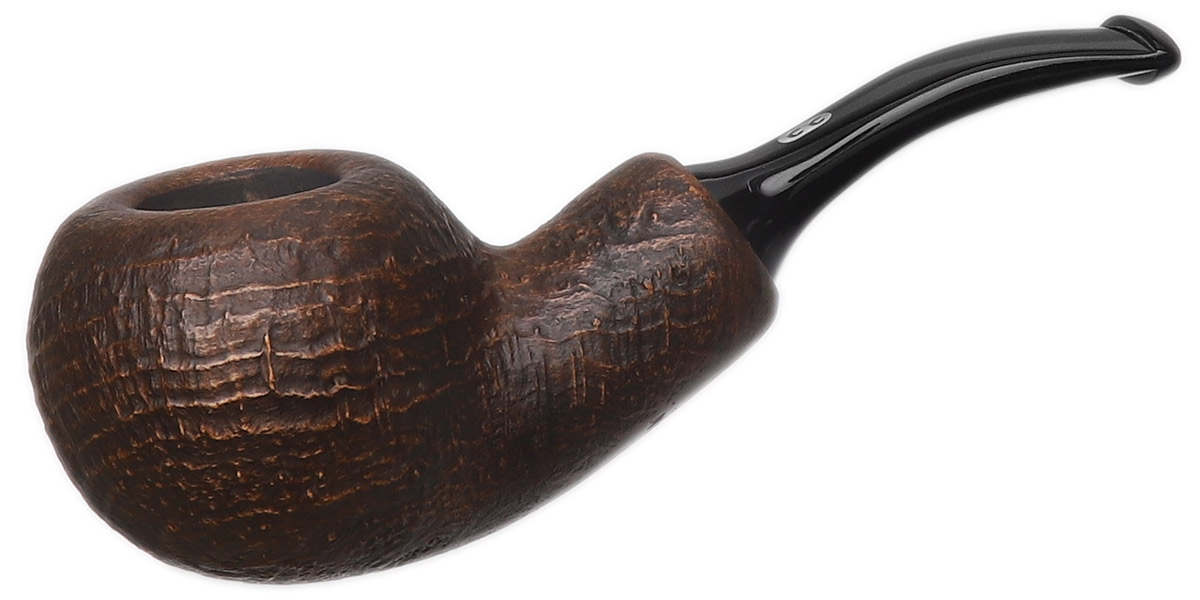 Chacom Brown Sandblasted Bent Apple Reverse Calabash