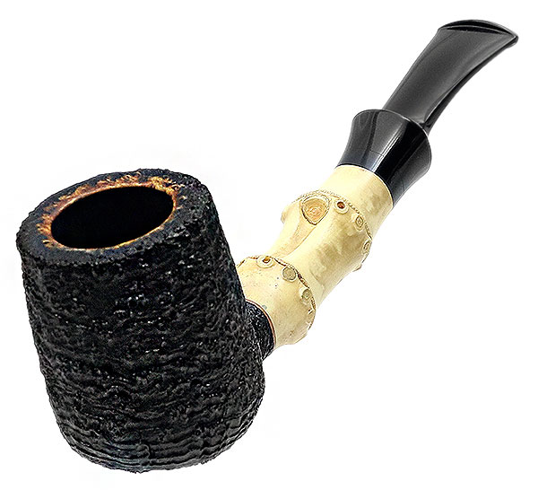 Scott Klein Sandblasted Bent Billiard with Bamboo