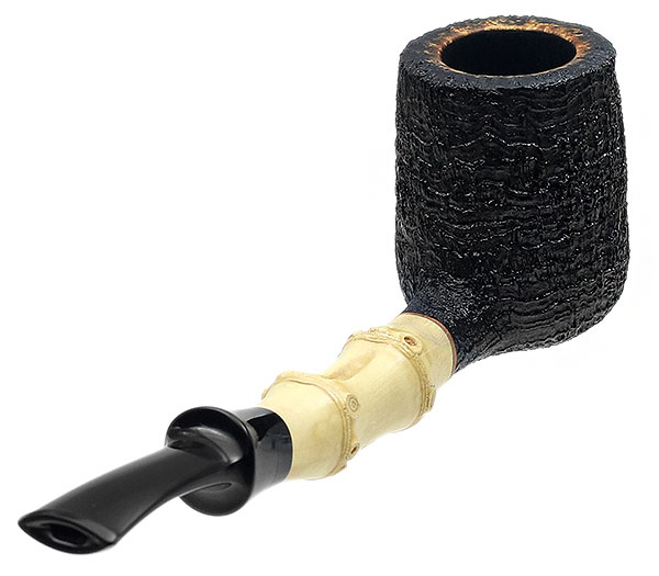 Scott Klein Sandblasted Bent Billiard with Bamboo