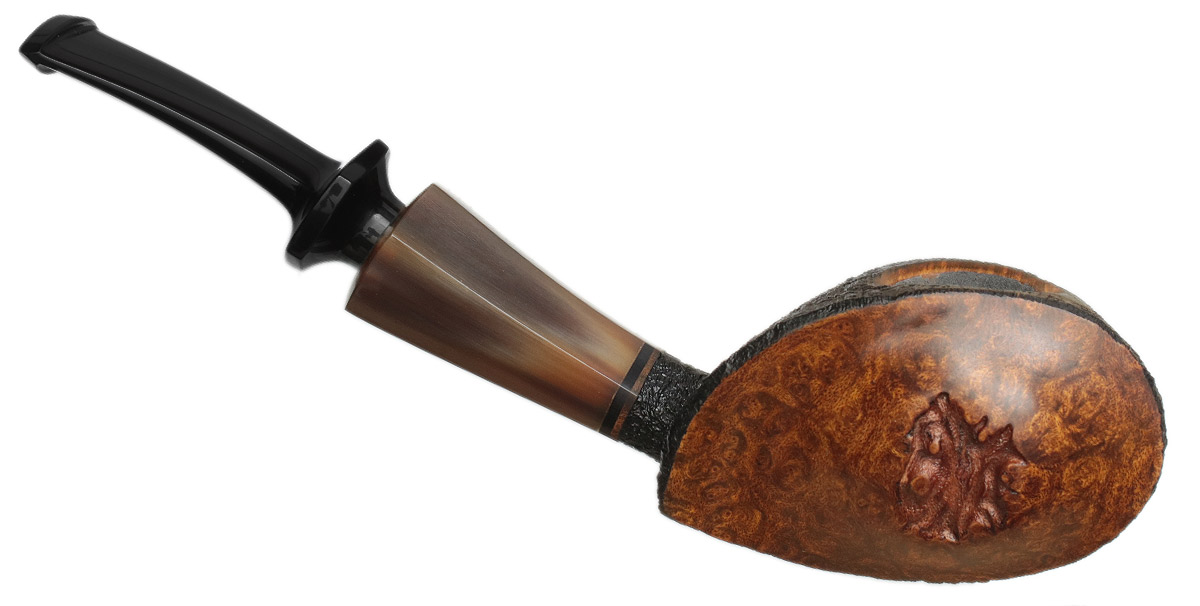 Scott Klein Partially Sandblasted Mini Blowfish with Horn