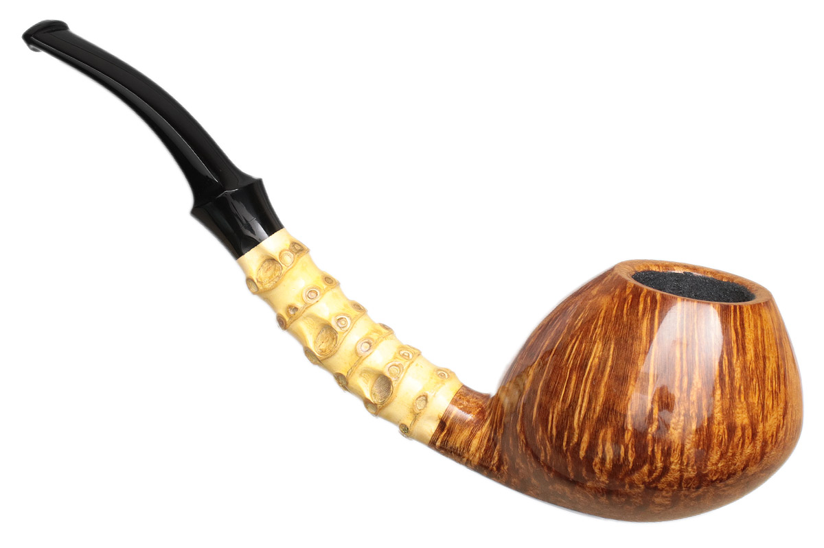 Scott Klein Smooth Bent Brandy with Bamboo (Signature)