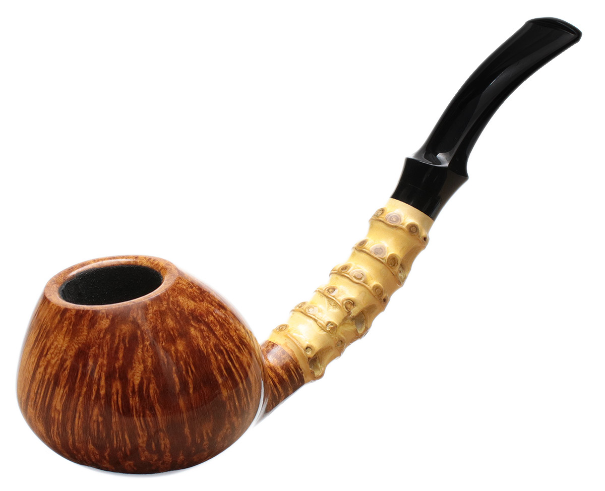 Scott Klein Smooth Bent Brandy with Bamboo (Signature)