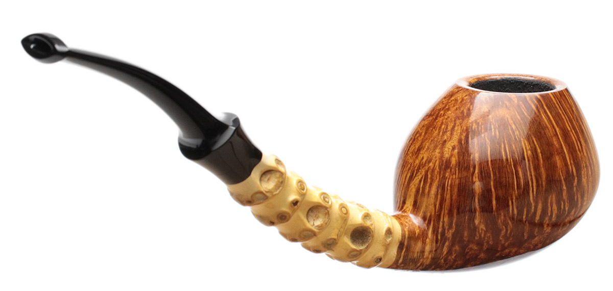 Scott Klein Smooth Bent Brandy with Bamboo (Signature)