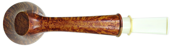 Pete Prevost Smooth Long Shank Sitter with Amboyna Burl and Bakelite
