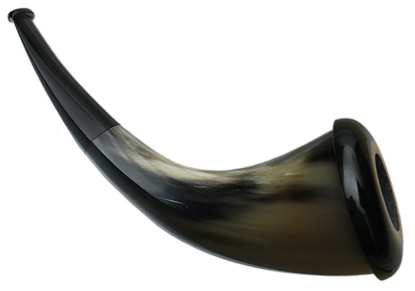 Pete Prevost Smooth Horn Calabash with Meerschaum and Ebonite (with Extra Briar Bowl)