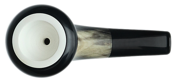 Pete Prevost Smooth Horn Calabash with Meerschaum and Ebonite (with Extra Briar Bowl)