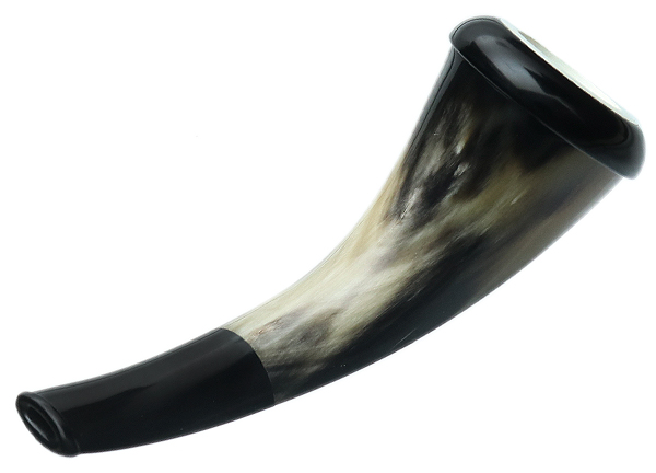 Pete Prevost Smooth Horn Calabash with Meerschaum and Ebonite (with Extra Briar Bowl)