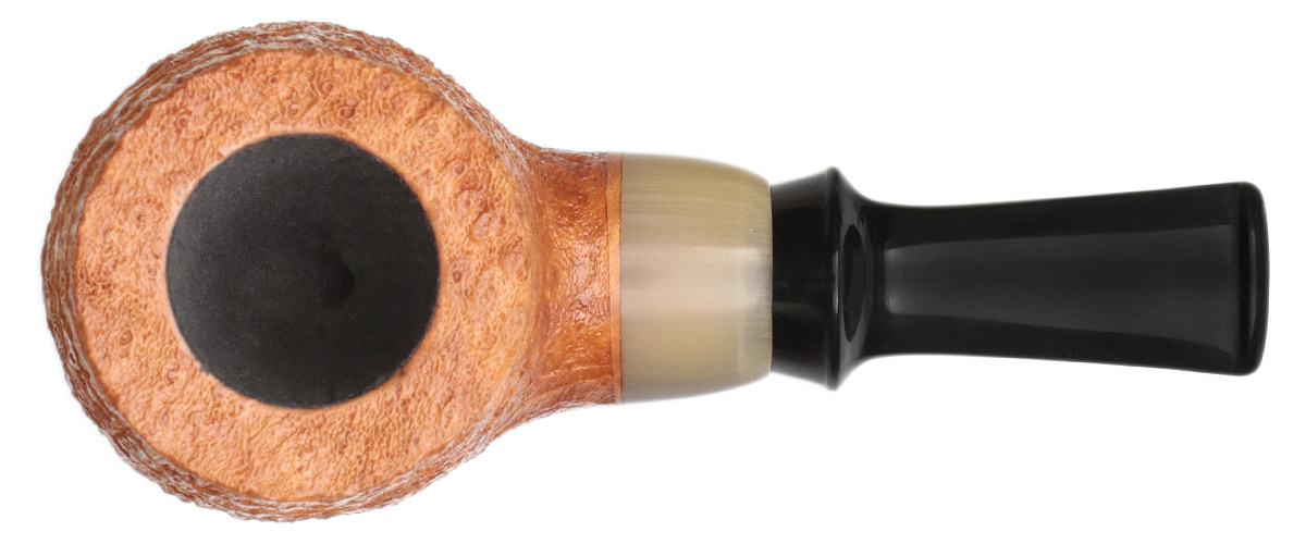 Pete Prevost Sandblasted Bent Pot with Horn