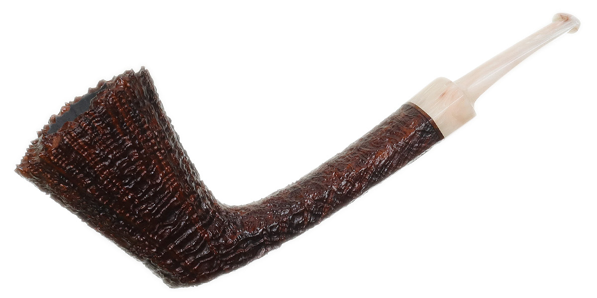 Pete Prevost Sandblasted Long Shank Bent Dublin with Bakelite