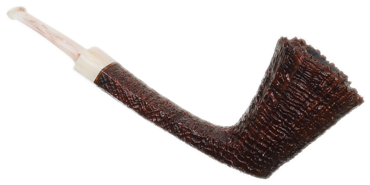 Pete Prevost Sandblasted Long Shank Bent Dublin with Bakelite