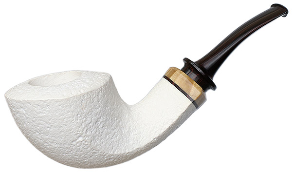 Gabriele Sandblasted Meerschaum Bent Dublin with Box Elder