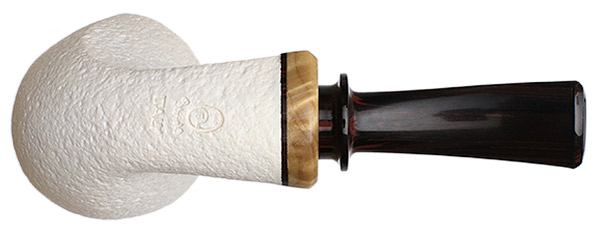 Gabriele Sandblasted Meerschaum Bent Dublin with Box Elder