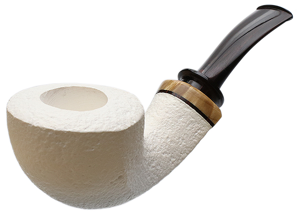 Gabriele Sandblasted Meerschaum Bent Dublin with Box Elder