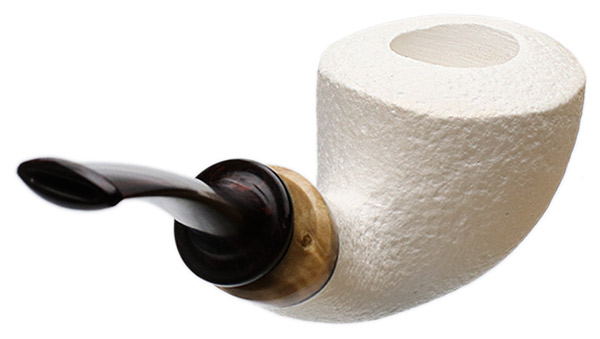 Gabriele Sandblasted Meerschaum Bent Dublin with Box Elder