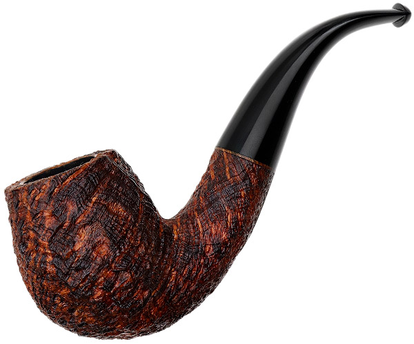 Chris Asteriou Sandblasted Strawberry Wood Bent Billiard (51/17)