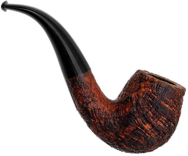 Chris Asteriou Sandblasted Strawberry Wood Bent Billiard (51/17)