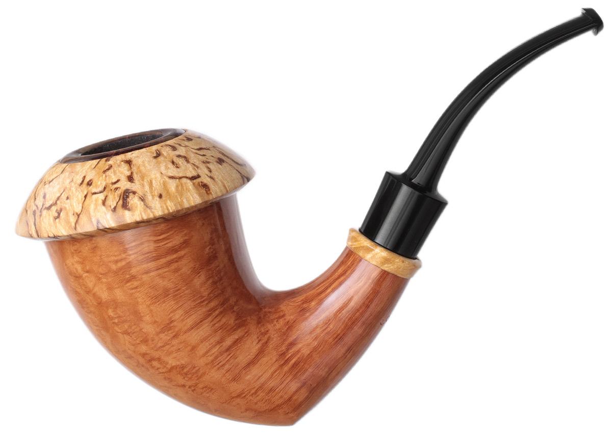 Chris Asteriou Smooth Calabash with Curly Birch