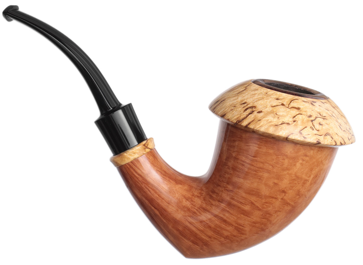 Chris Asteriou Smooth Calabash with Curly Birch