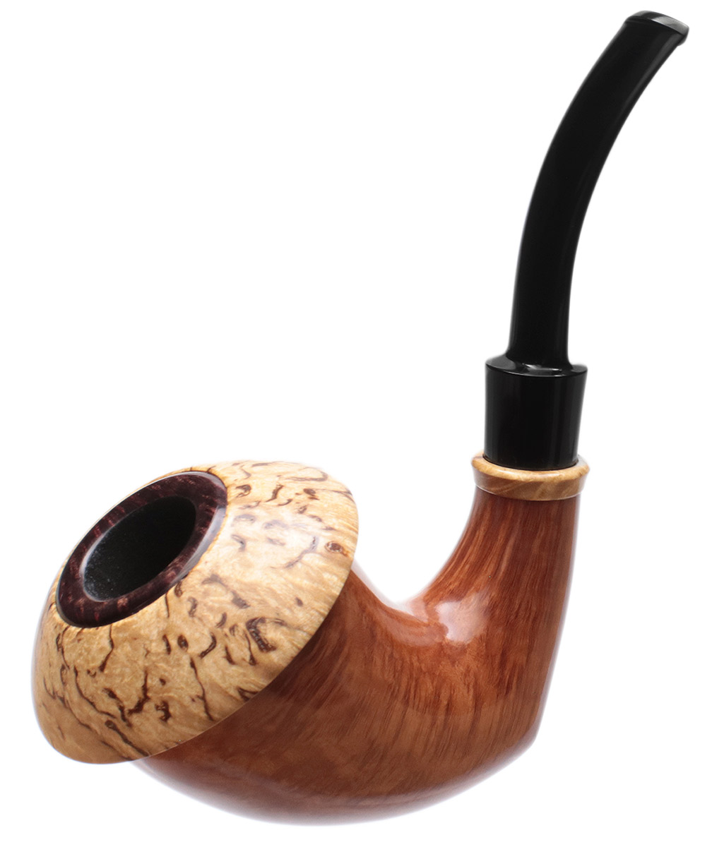 Chris Asteriou Smooth Calabash with Curly Birch