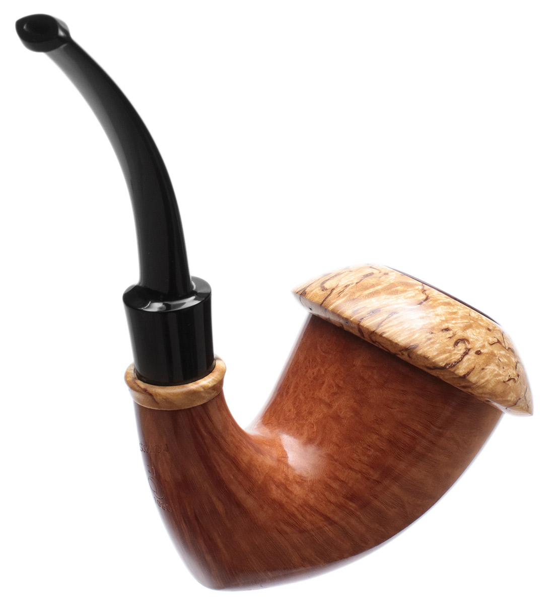 Chris Asteriou Smooth Calabash with Curly Birch