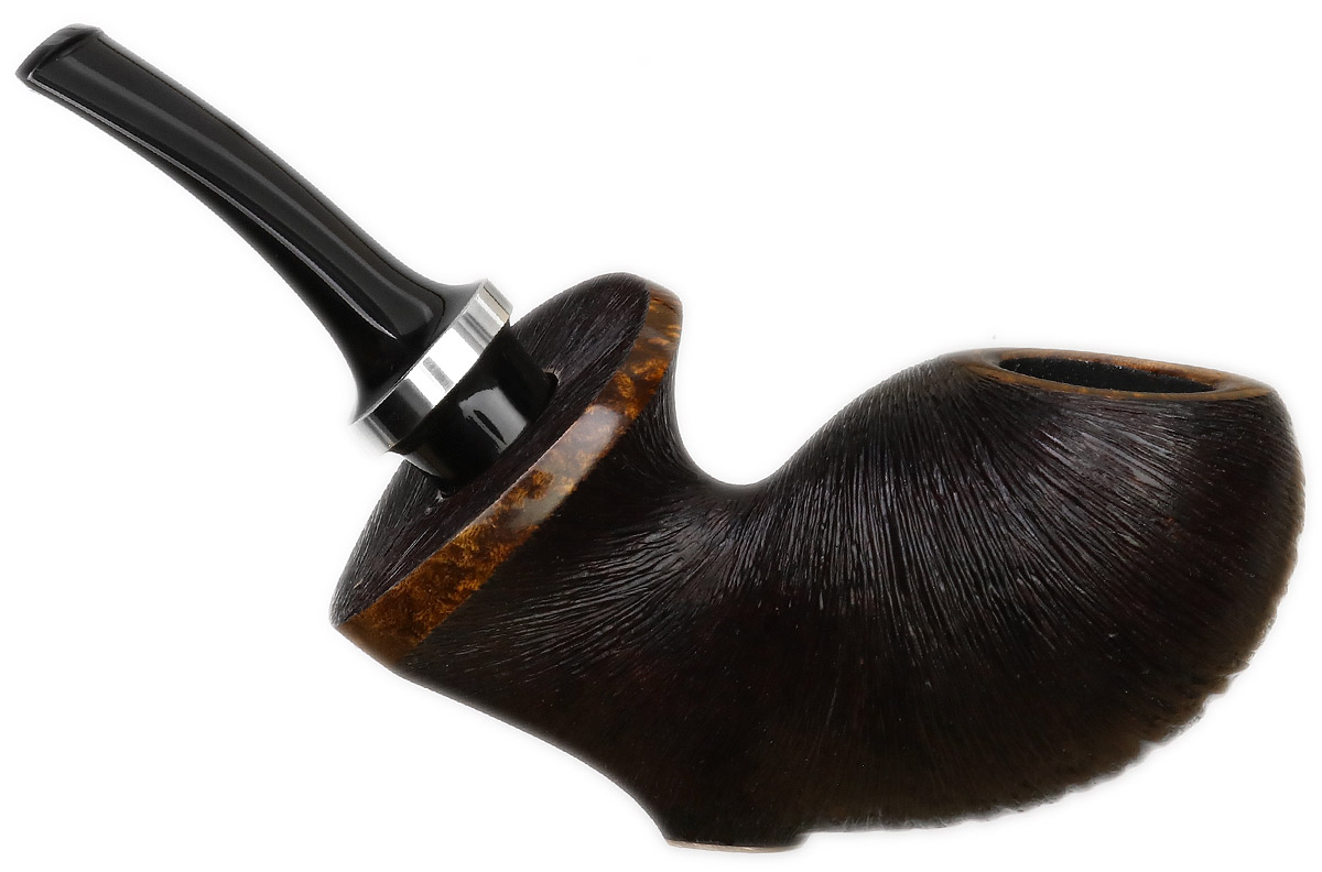 Chris Asteriou Partially Rusticated Bent Egg with Silver (1175)
