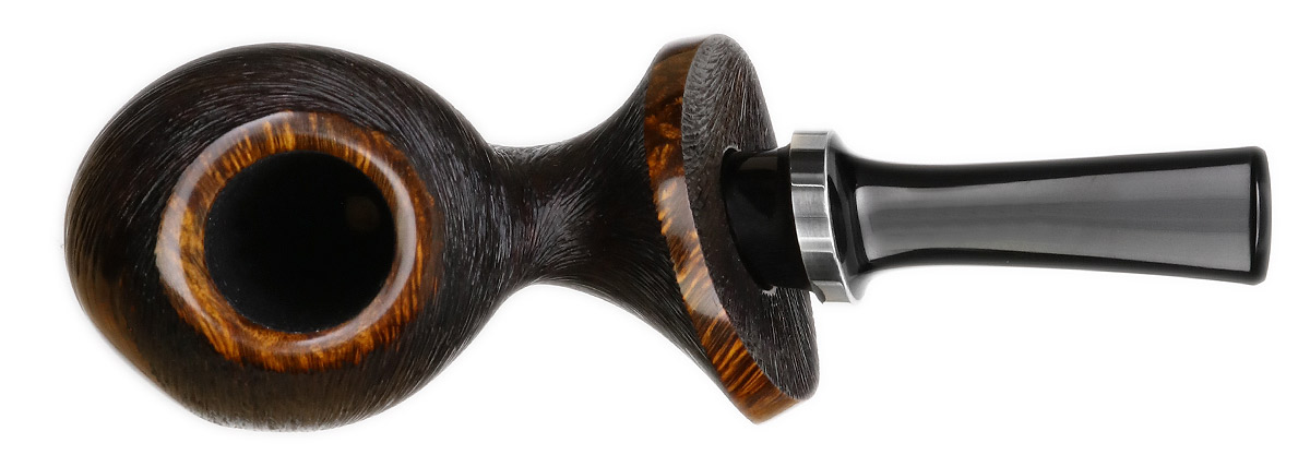 Chris Asteriou Partially Rusticated Bent Egg with Silver (1175)