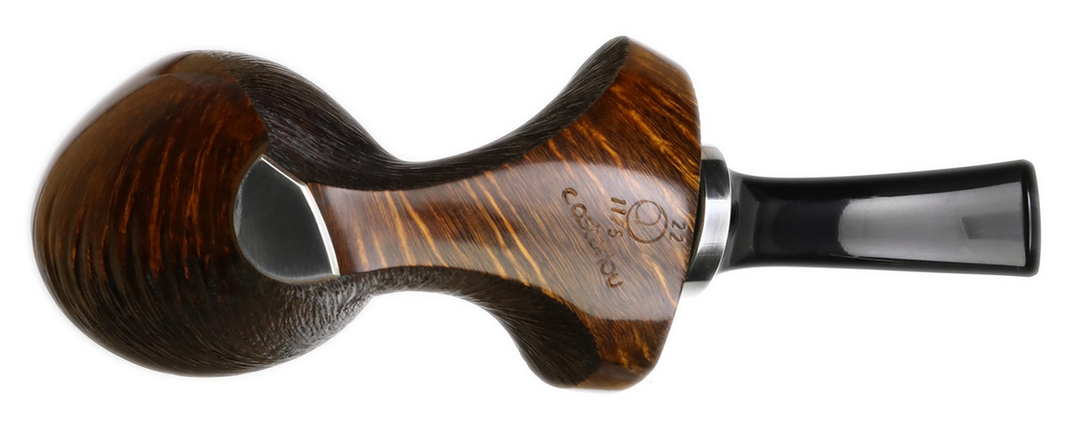 Chris Asteriou Partially Rusticated Bent Egg with Silver (1175)