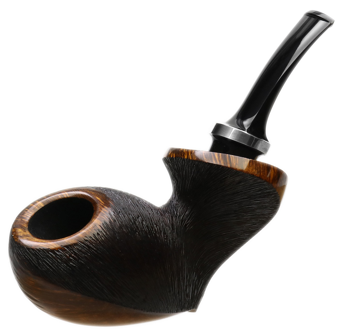 Chris Asteriou Partially Rusticated Bent Egg with Silver (1175)