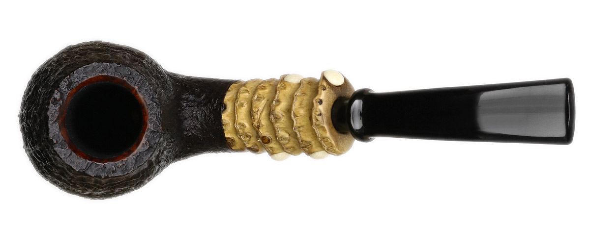 Chris Asteriou Sandblasted Bent Egg with Bamboo and Ivorite (1170)