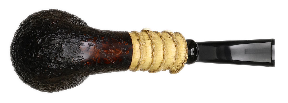 Chris Asteriou Sandblasted Bent Egg with Bamboo and Ivorite (1170)
