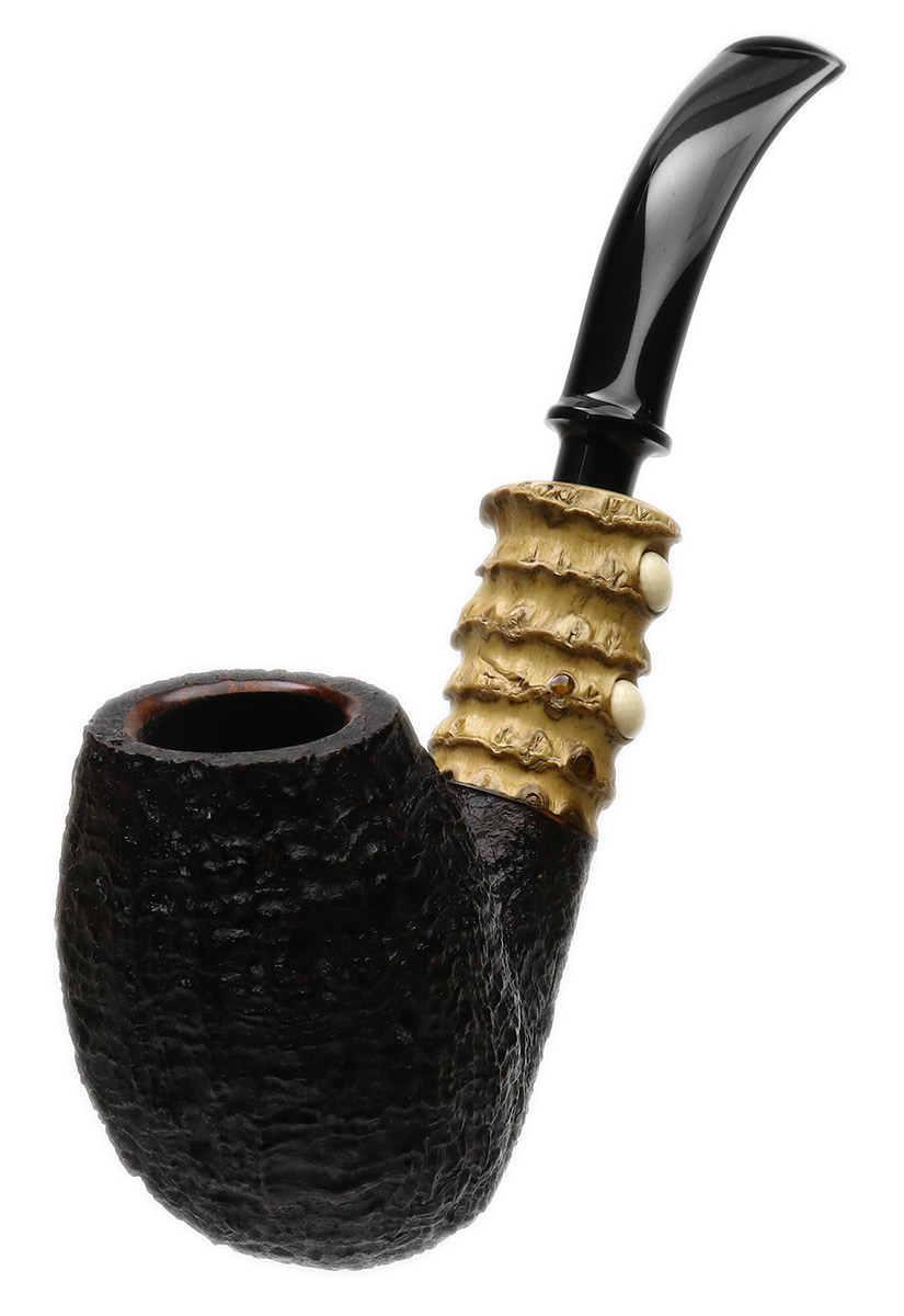 Chris Asteriou Sandblasted Bent Egg with Bamboo and Ivorite (1170)