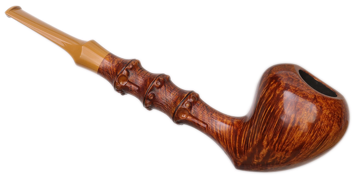 Chris Asteriou Smooth Acorn with Bamboo Carving