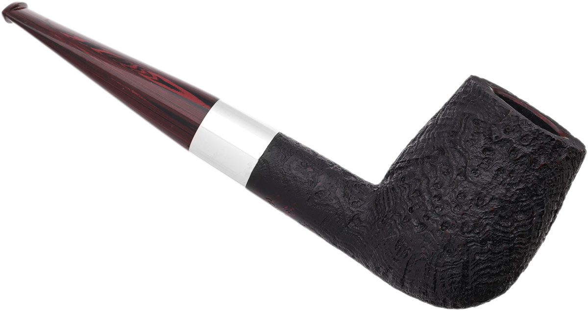 Chris Asteriou Sandblasted Strawberry Wood Billiard with Silver (25)