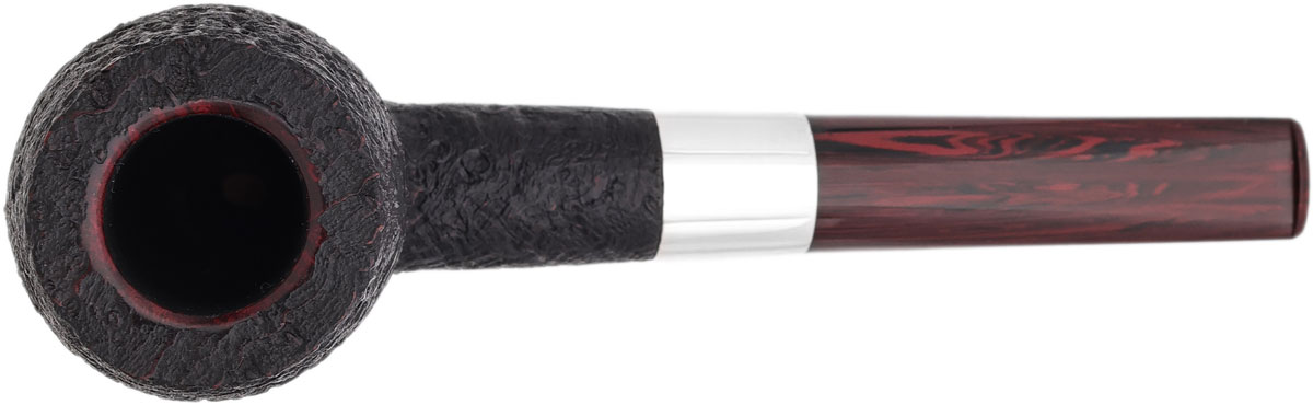 Chris Asteriou Sandblasted Strawberry Wood Billiard with Silver (25)