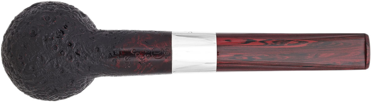 Chris Asteriou Sandblasted Strawberry Wood Billiard with Silver (25)
