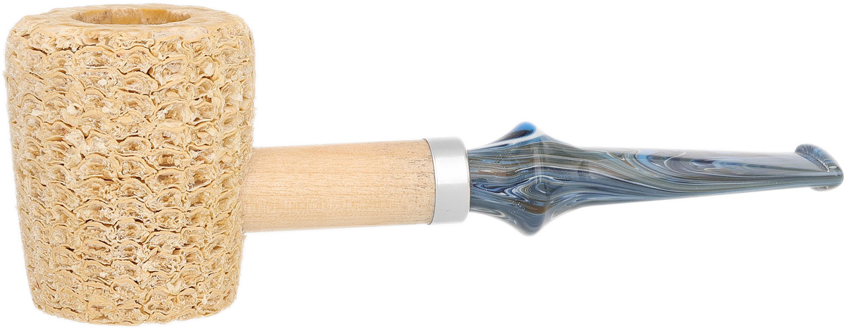 Missouri Meerschaum Big Boy Natural with Blue Swirl Stem