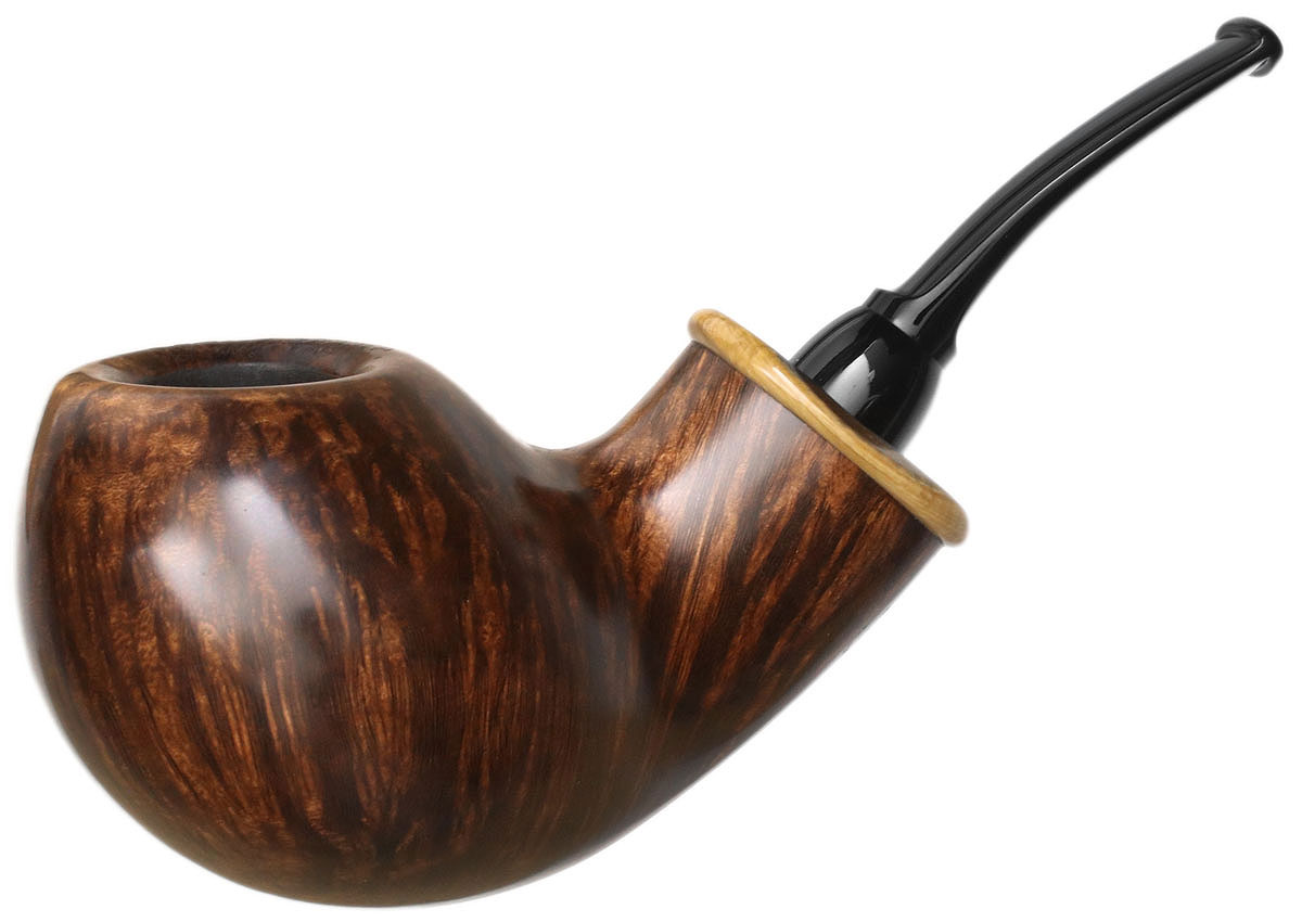 Wolfgang Becker Partially Sandblasted Bent Egg with Mammoth (Double Wolf Paw)