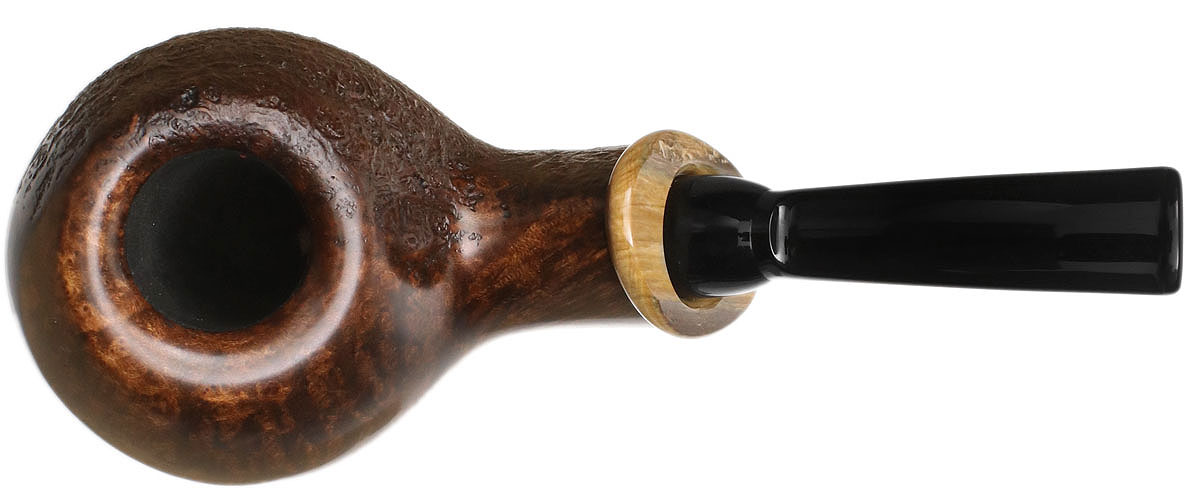 Wolfgang Becker Partially Sandblasted Bent Egg with Mammoth (Double Wolf Paw)