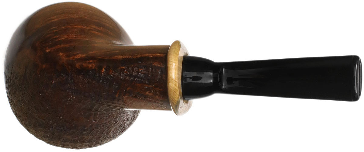 Wolfgang Becker Partially Sandblasted Bent Egg with Mammoth (Double Wolf Paw)