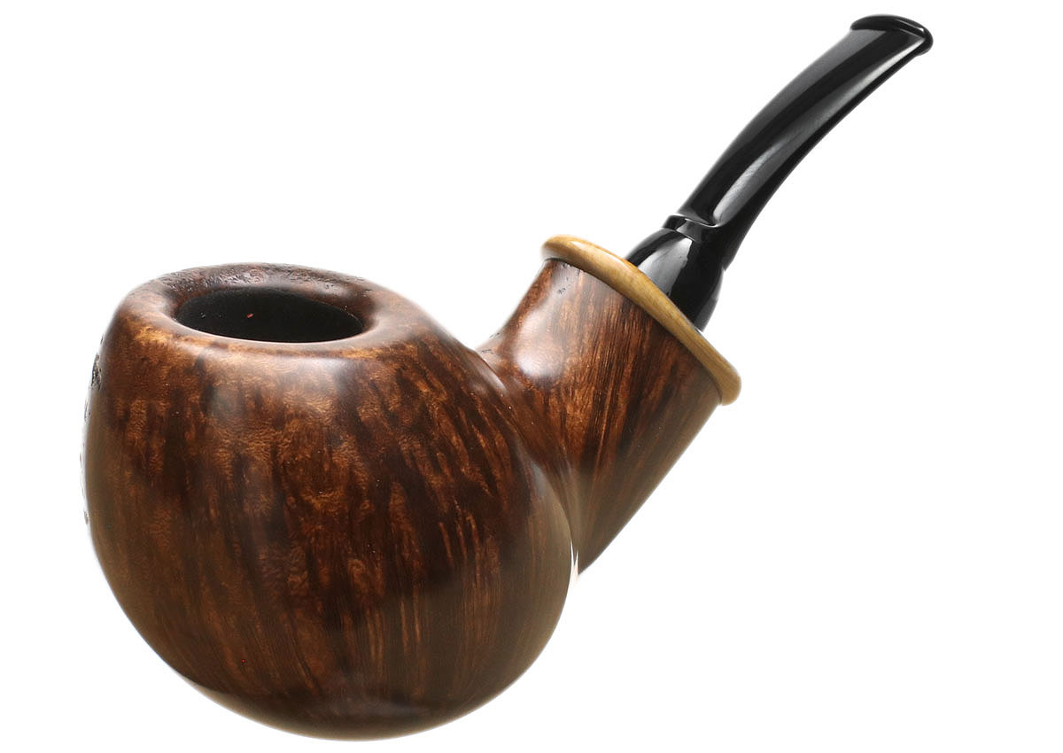 Wolfgang Becker Partially Sandblasted Bent Egg with Mammoth (Double Wolf Paw)