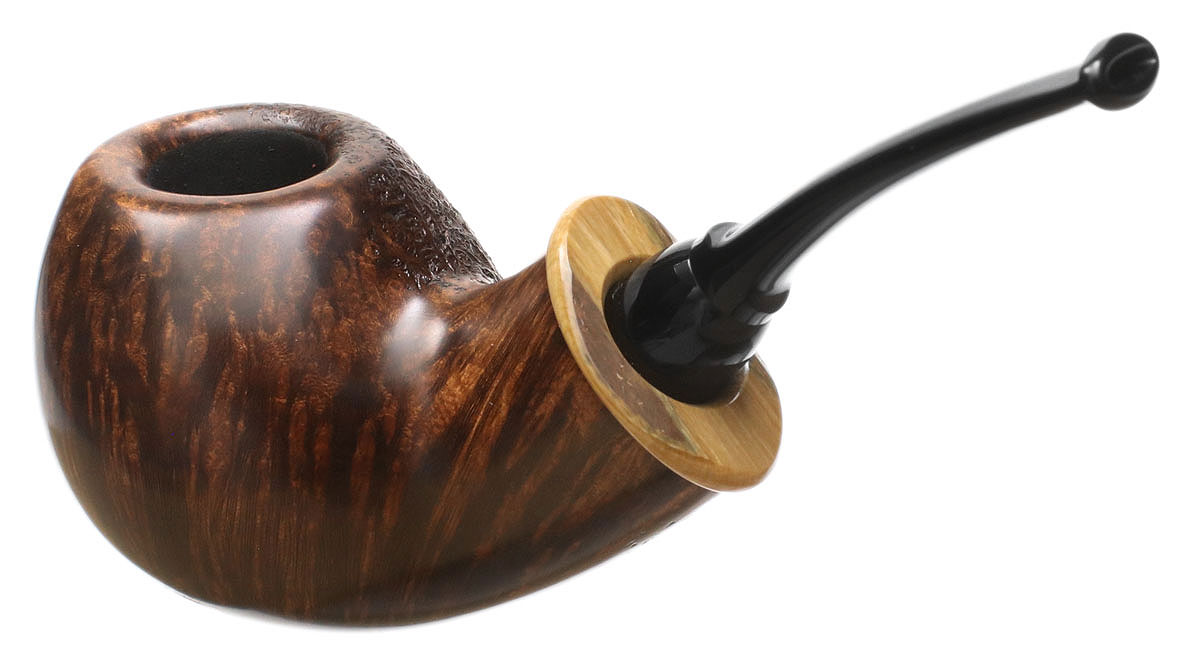 Wolfgang Becker Partially Sandblasted Bent Egg with Mammoth (Double Wolf Paw)