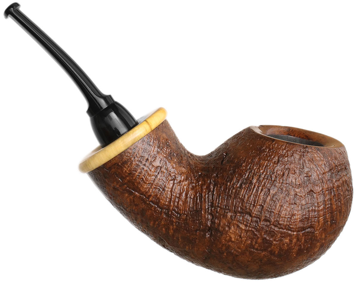 Wolfgang Becker Sandblasted Bent Apple with Boxwood (Double Wolf Paw)