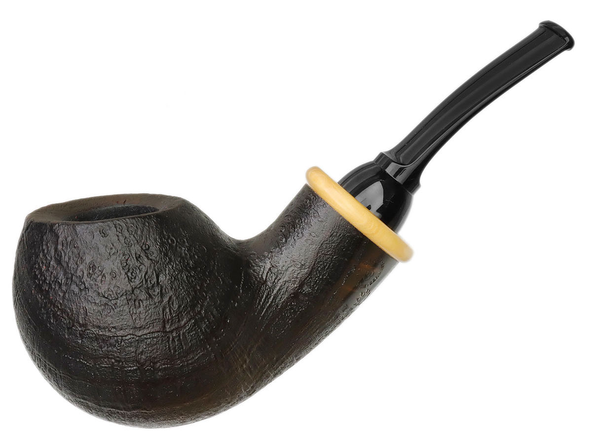 Wolfgang Becker Sandblasted Strawberry Wood Bent Egg with Boxwood (One Paw)