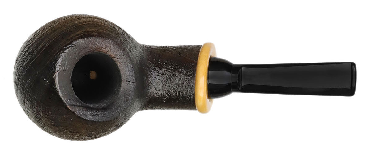 Wolfgang Becker Sandblasted Strawberry Wood Bent Egg with Boxwood (One Paw)