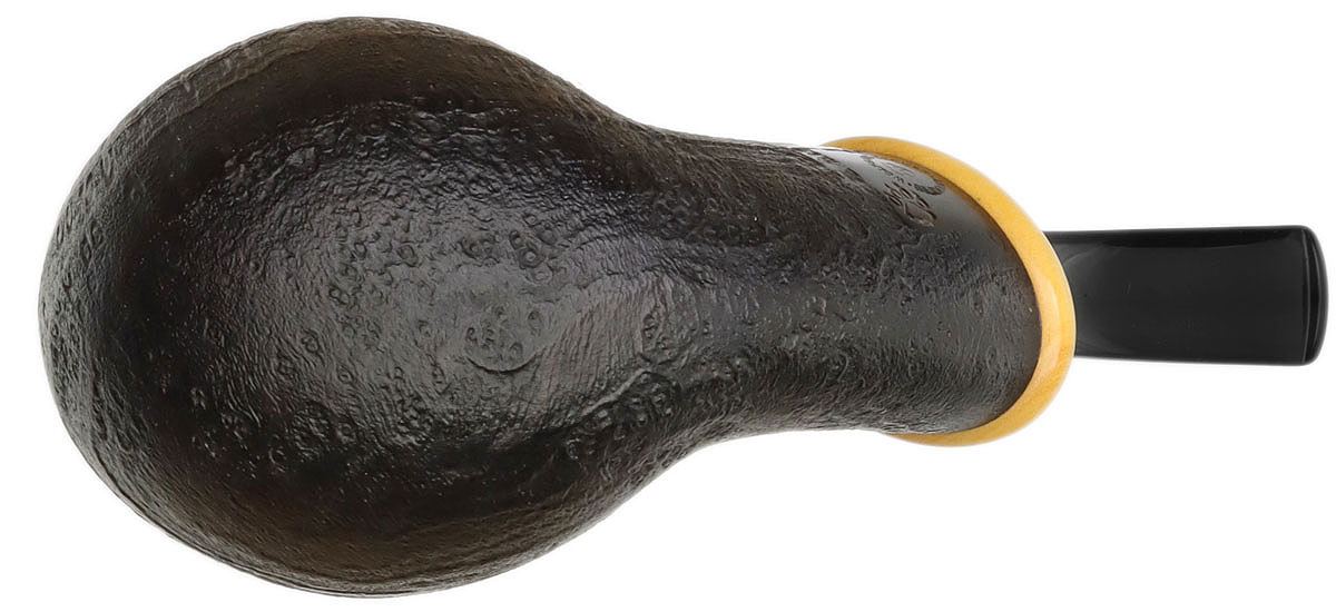 Wolfgang Becker Sandblasted Strawberry Wood Bent Egg with Boxwood (One Paw)