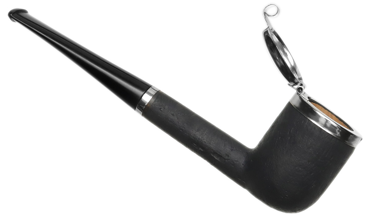 Clay Pipes Retro Briar Sandblasted Medium Billiard with Wind Cap
