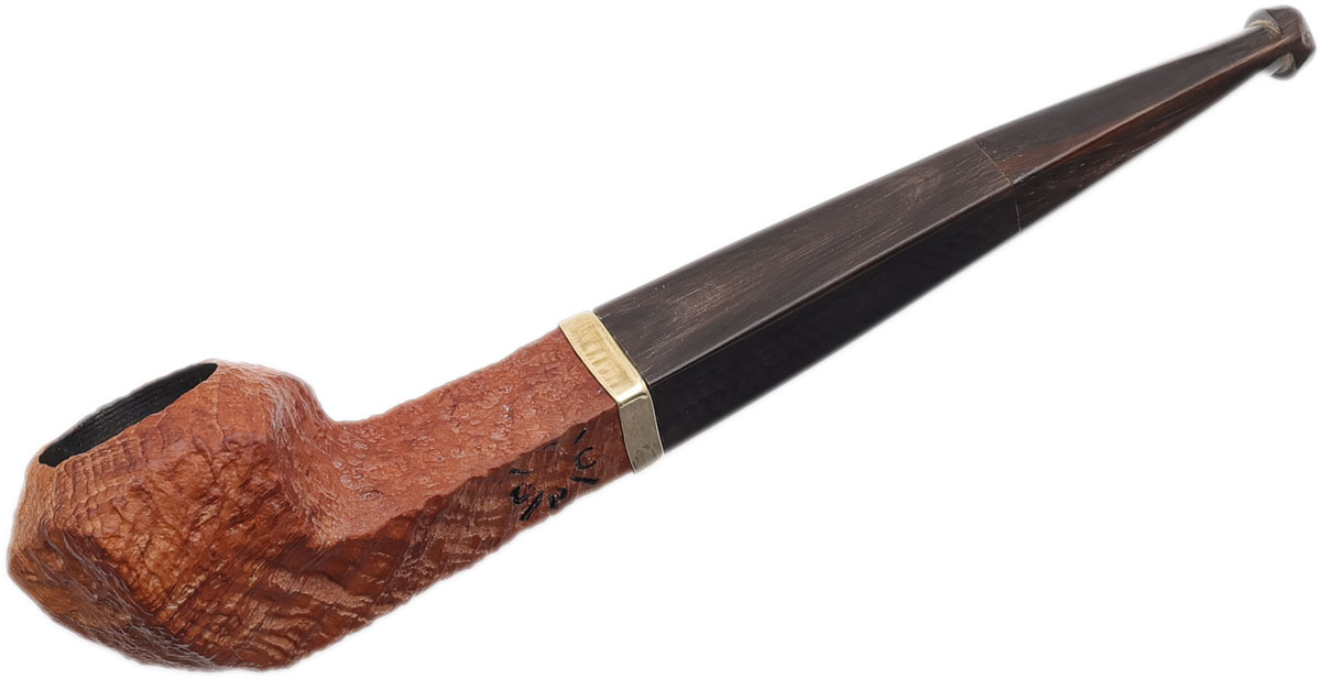Clay Pipes Basic Briar Petite Paneled Bulldog with Horn Stem