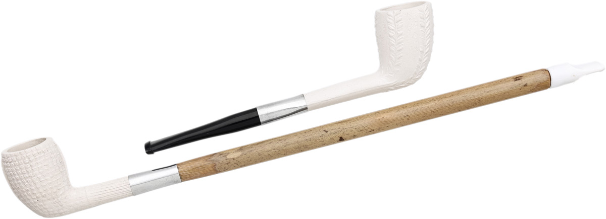 Clay Pipes Antique 2 Pipe Set