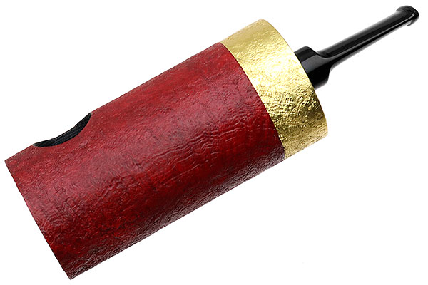 Werner Mummert Sandblasted Gold Plated Reverse Calabash Barrel